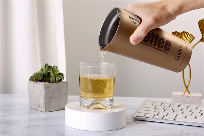 Ly giữ nhiệt inox 500 ml Delites Q10 Màu Vàng