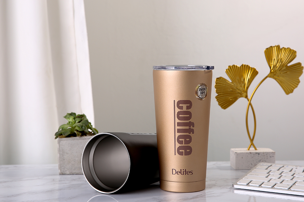 Ly giữ nhiệt inox 500 ml Delites Q10 Màu Vàng