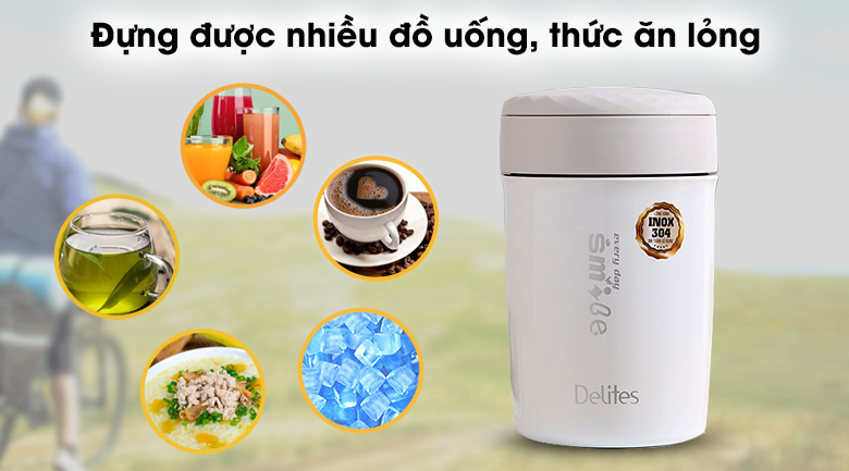 Bình thức ăn giữ nhiệt 650 ml Delites FH27