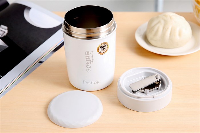 Bình thức ăn giữ nhiệt 650 ml Delites FH27 Màu Trắng