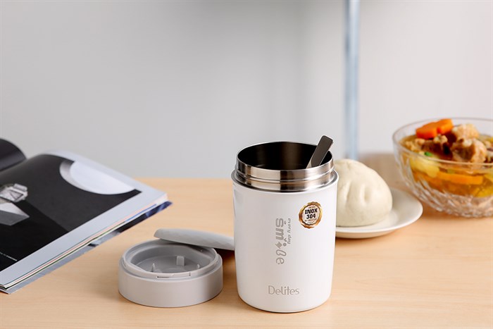 Bình thức ăn giữ nhiệt 650 ml Delites FH27 Màu Trắng