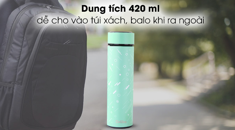 Bình giữ nhiệt inox 420 ml Delites KS K550B37 màu xanh