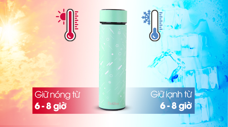 Bình giữ nhiệt inox 420 ml Delites KS K550B37 màu xanh