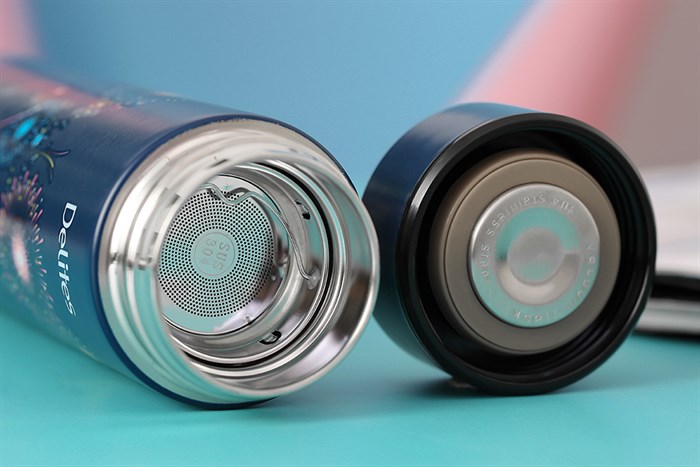 Bình giữ nhiệt inox 420 ml Delites KS K550B37 pháo bông Màu Xanh đen