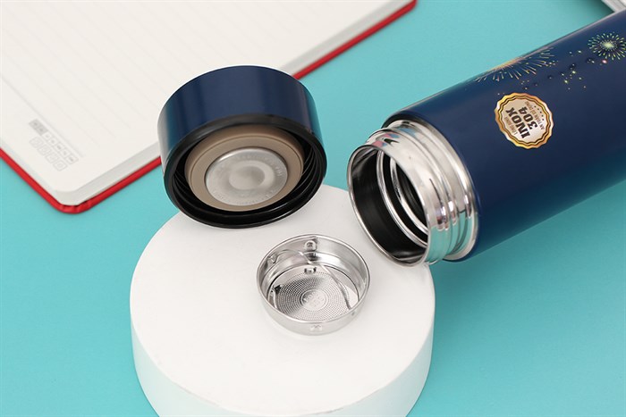 Bình giữ nhiệt inox 420 ml Delites KS K550B37 pháo bông Màu Xanh đen