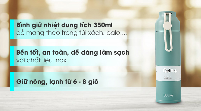 Bình giữ nhiệt inox 350 ml Delites K350B73