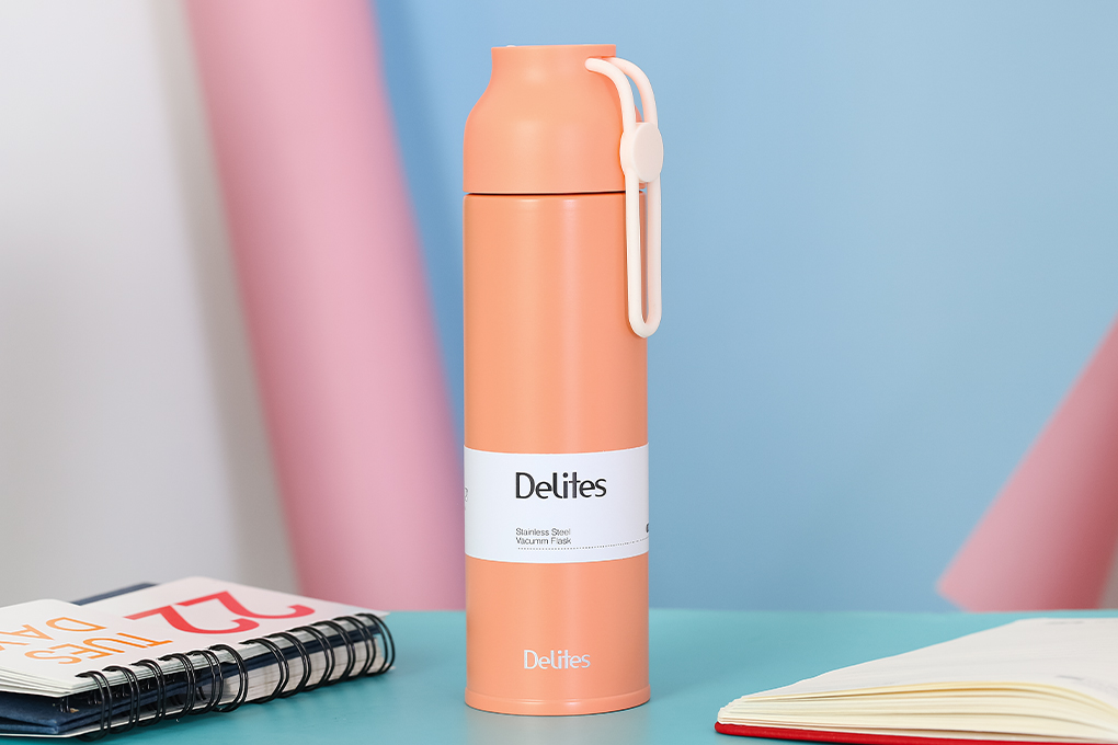 Bình giữ nhiệt inox 350 ml Delites K350B73 Xanh - Cam