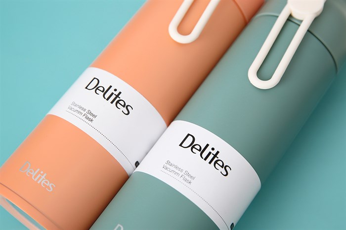 Bình giữ nhiệt inox 350 ml Delites K350B73 Xanh - Cam Màu Cam