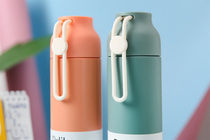 Bình giữ nhiệt inox 350 ml Delites K350B73 Xanh - Cam Màu Cam