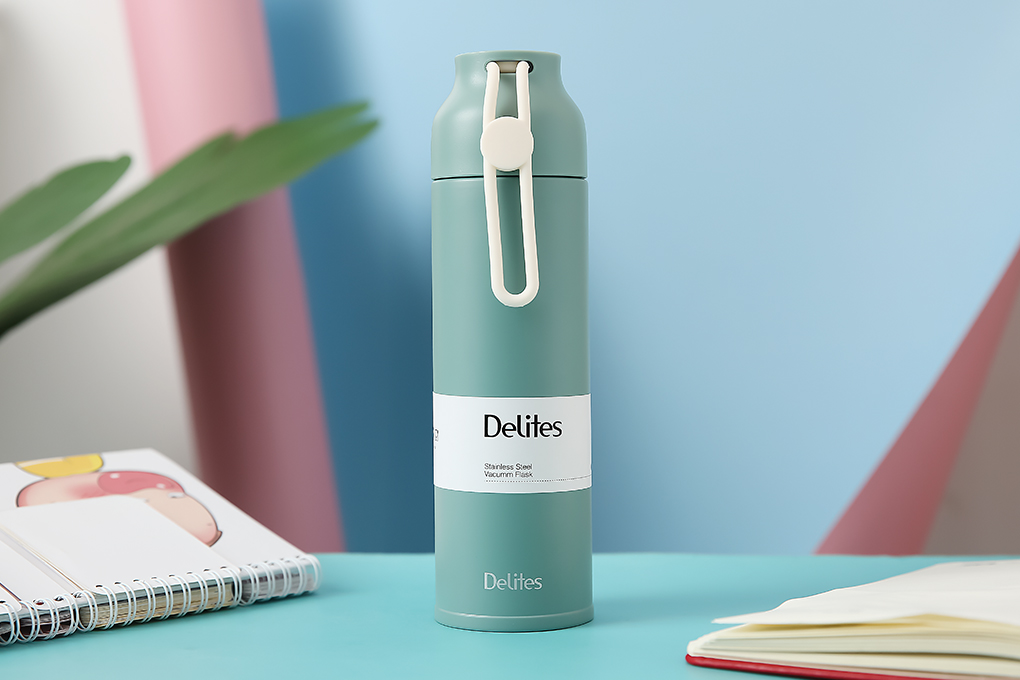 Bình giữ nhiệt inox 350 ml Delites K350B73 Xanh - Cam Màu Xanh lá