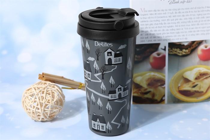 Ly giữ nhiệt inox 500 ml Delites K500B90 Đen Màu Đen
