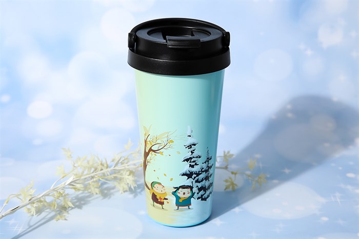 Ly giữ nhiệt inox Delites KS K500B90 Màu Vàng - Xanh dương