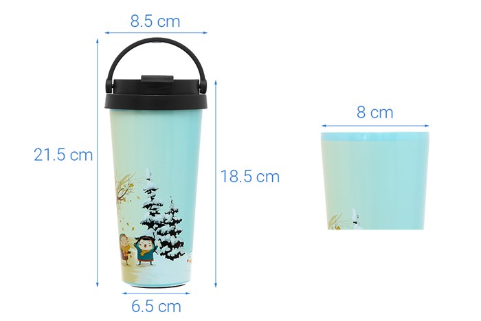 Ly giữ nhiệt inox Delites KS K500B90 Màu Vàng - Xanh dương