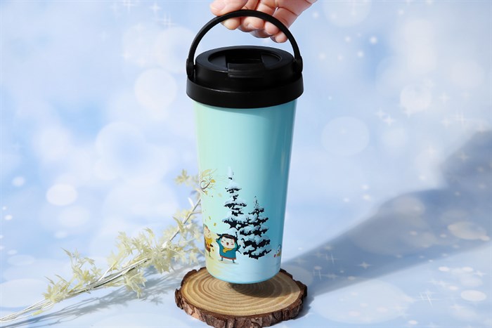 Ly giữ nhiệt inox Delites KS K500B90 Màu Vàng - Xanh dương