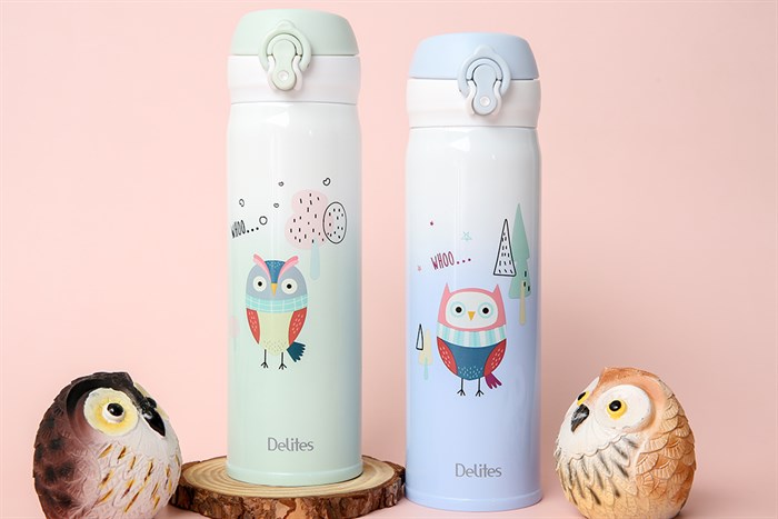 Bình giữ nhiệt inox 450 ml Delites K450B38 Màu Xanh lá