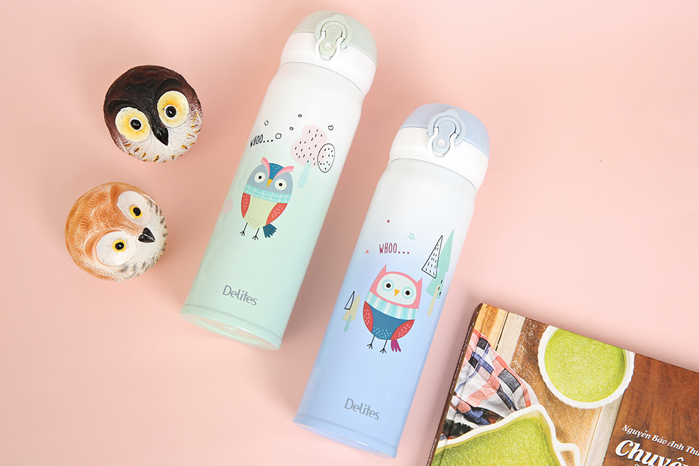 Bình giữ nhiệt inox 450 ml Delites K450B38 Màu Xanh Dương
