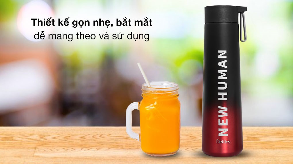 Bình giữ nhiệt inox 560 ml Delites K560B72 Đen đỏ - 2