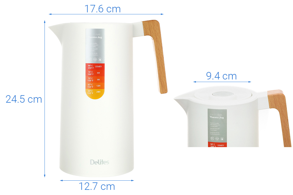 Bình giữ nhiệt inox 1.3 lít Delites K13C01 - 10