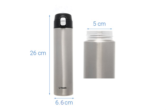 Bình giữ nhiệt inox 600 ml Tiger MMJ-A601XCV Màu Xám