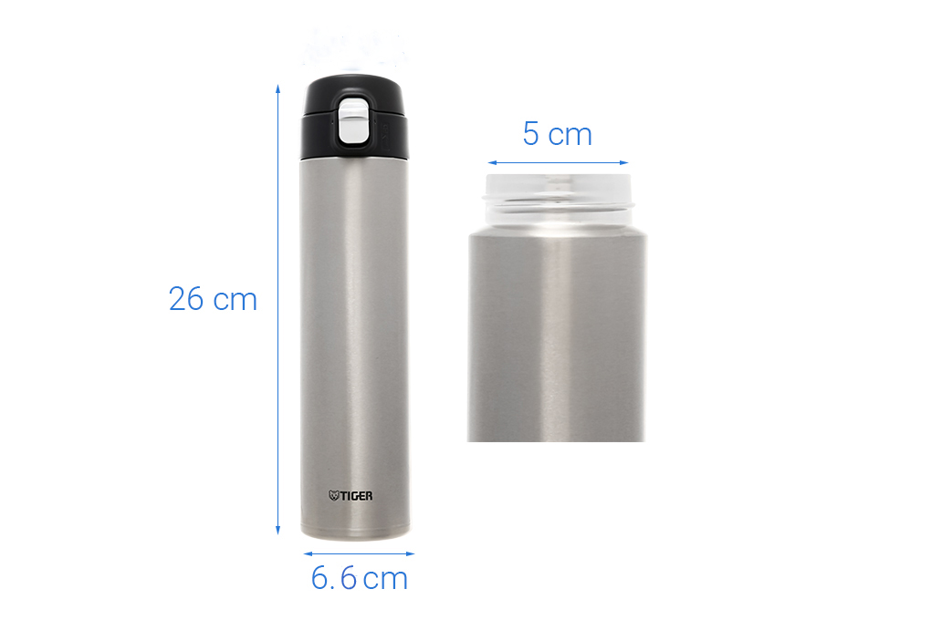 Bình giữ nhiệt inox 600 ml Tiger MMJ-A601XCV Màu Xám