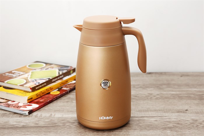 Bình giữ nhiệt inox 1600 ml Hommy KH16 Màu Vàng
