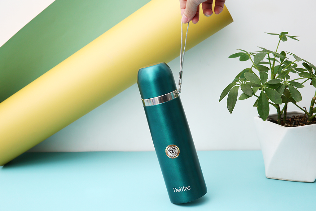 Bình giữ nhiệt inox 500 ml Delites Z5A Xanh lá Màu Xanh lá