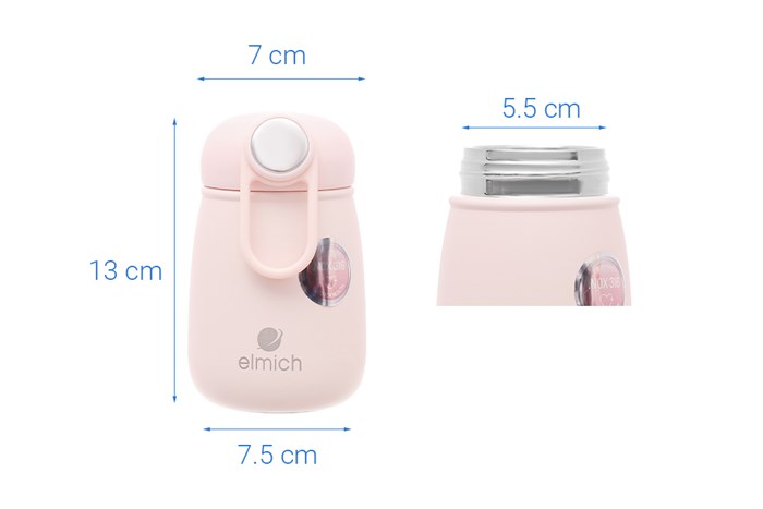 Bình giữ nhiệt inox 300 ml Elmich EL8017 Màu Hồng
