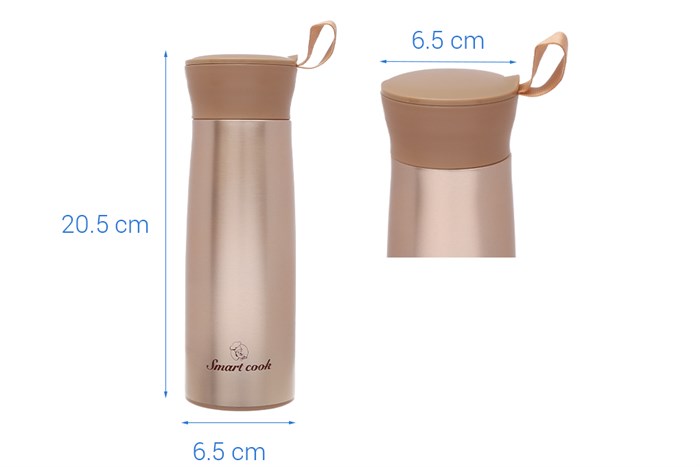 Bình giữ nhiệt inox 350 ml Elmich SM-8026 Màu Nâu