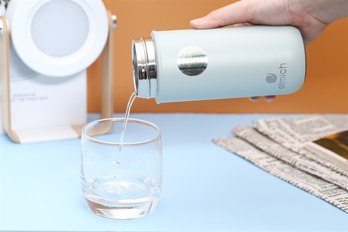 Bình giữ nhiệt inox 400 ml Elmich EL8018 Màu Xanh