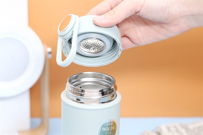 Bình giữ nhiệt inox 400 ml Elmich EL8018 Màu Xanh