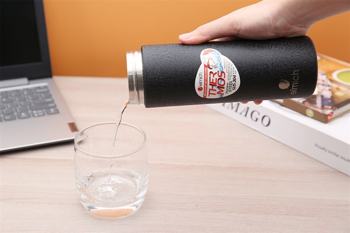 Bình giữ nhiệt inox 420 ml Elmich EL3667 Màu Đen