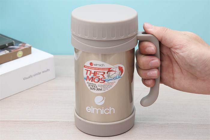 Ly giữ nhiệt inox 500 ml Elmich EL0632 Màu Bạc