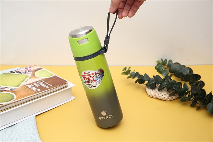 Bình giữ nhiệt inox 480 ml Elmich EL8007 Màu Xanh đen