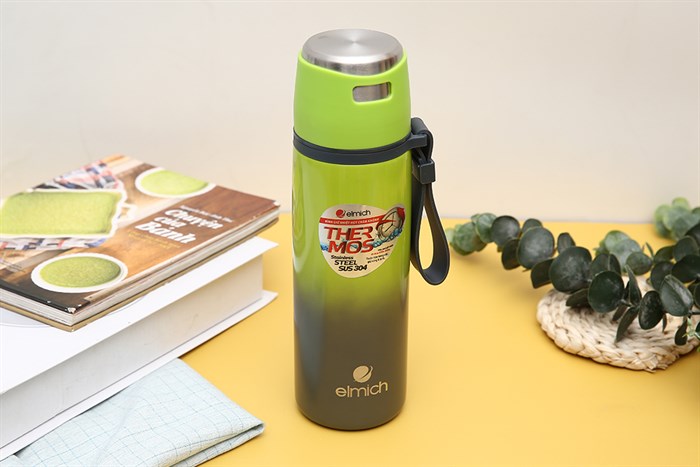 Bình giữ nhiệt inox 480 ml Elmich EL8007 Màu Xanh đen