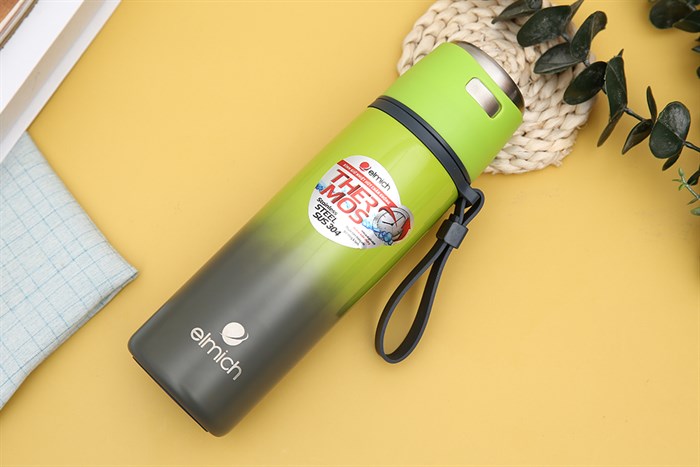 Bình giữ nhiệt inox 480 ml Elmich EL8007 Màu Xanh đen