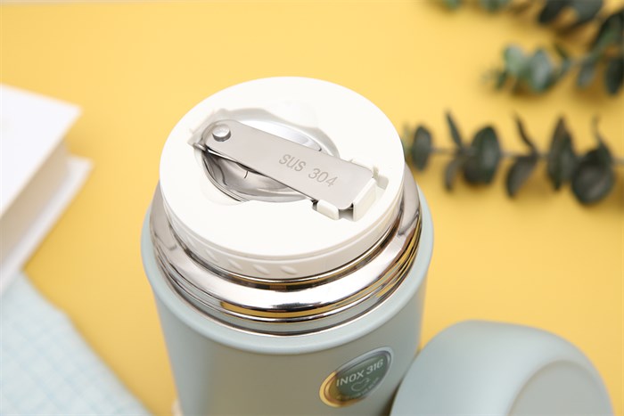 Bình đựng thức ăn giữ nhiệt inox 600 ml Elmich EL8019 Màu Xanh