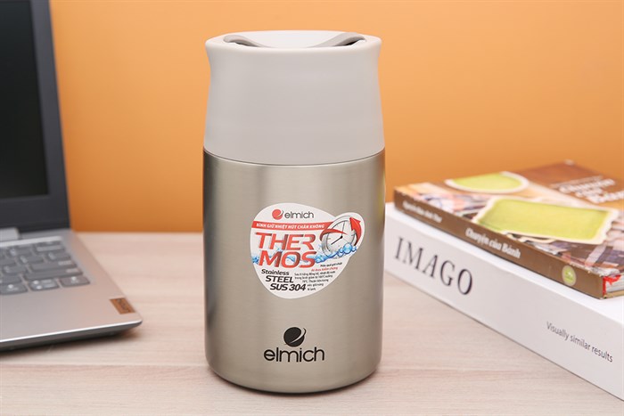Bình đựng thức ăn giữ nhiệt inox 800 ml Elmich EL3671 Màu Bạc