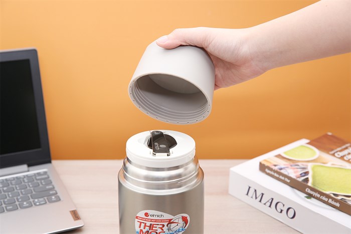 Bình đựng thức ăn giữ nhiệt inox 800 ml Elmich EL3671 Màu Bạc