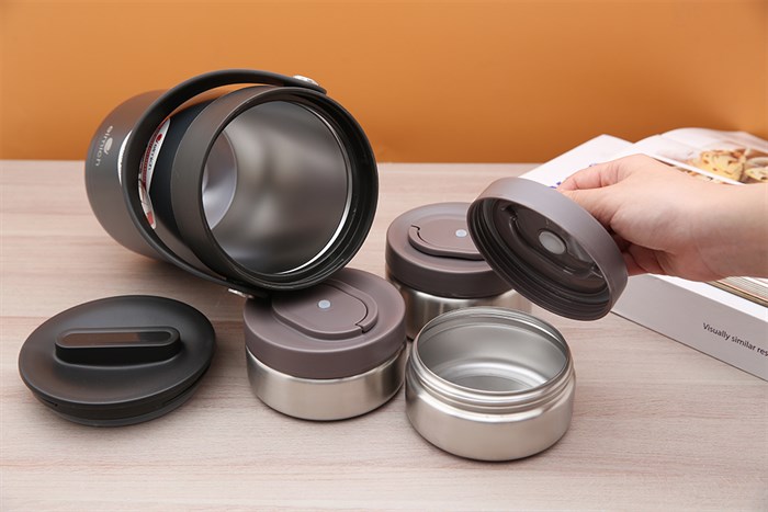 Bình đựng thức ăn giữ nhiệt inox 1500 ml Elmich EL3129 Màu Đen