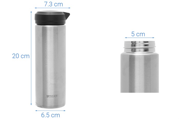 Bình giữ nhiệt inox 480 ml Tiger MEA-A048XSV Màu Xám