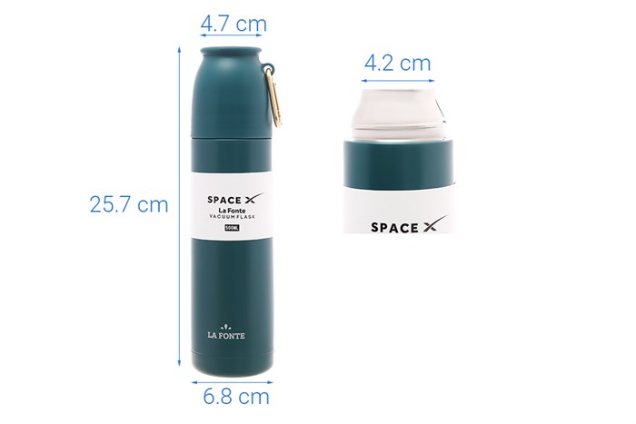 Bình giữ nhiệt inox 500 ml La Fonte 006590 Màu Xanh