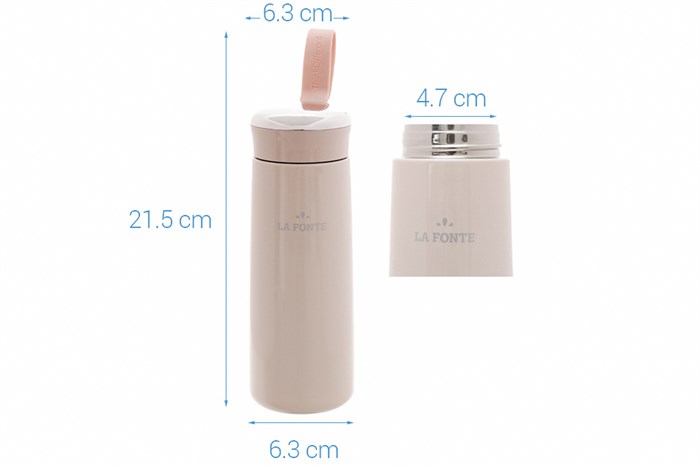 Bình giữ nhiệt inox 400 ml La Fonte 006637 Màu Hồng