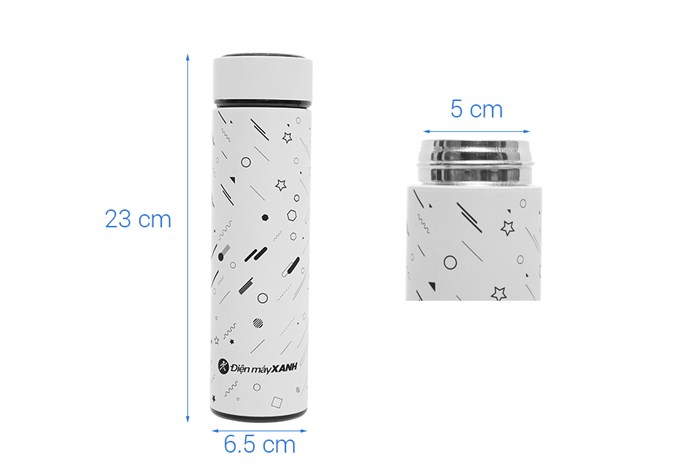 Bình giữ nhiệt inox 420 ml DMX KS K550B37 trắng Màu Trắng
