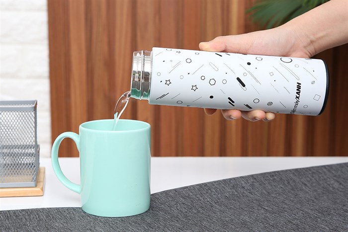 Bình giữ nhiệt inox 420 ml DMX KS K550B37 trắng Màu Trắng