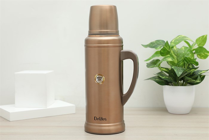 Bình giữ nhiệt inox 1200 ml Delites BT006 vàng Màu Vàng đồng