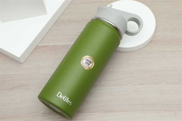 Bình giữ nhiệt inox 530 ml Delites Y1 xanh lá Màu Xanh lá
