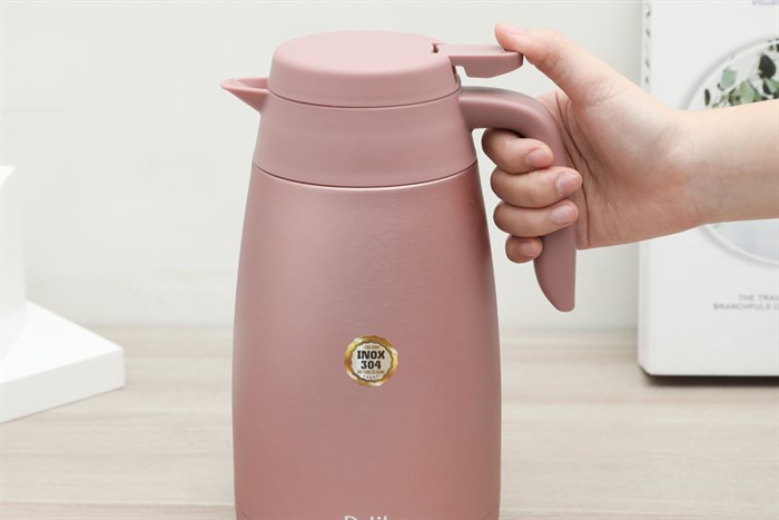 Bình giữ nhiệt inox 1600 ml Delites KH16 hồng Màu Hồng