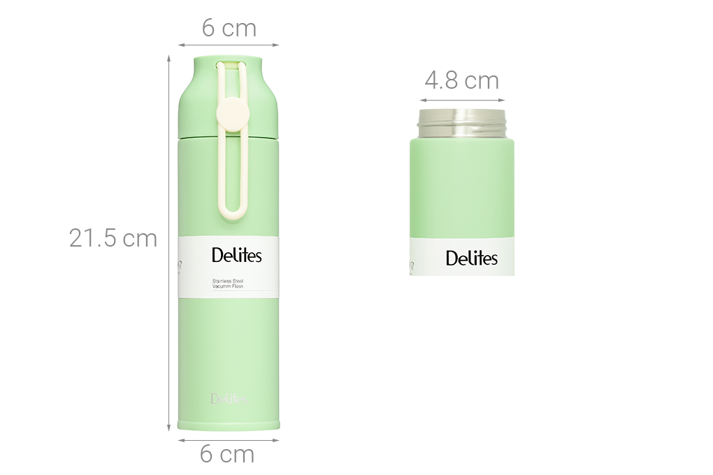 Bình giữ nhiệt inox 350 ml Delites K350B73 Xanh - Tím Màu Xanh lá