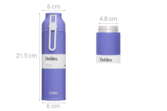 Bình giữ nhiệt inox 350 ml Delites K350B73 Xanh - Tím Màu Xanh tím