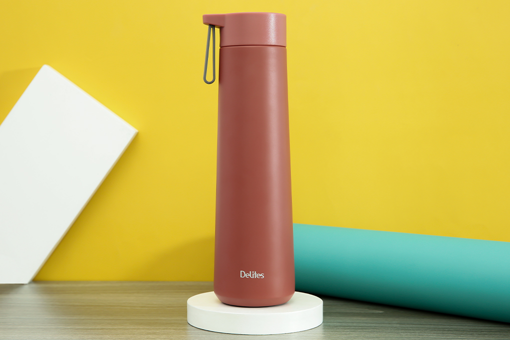 Bình giữ nhiệt inox 560 ml Delites K560B72 Hồng - Xanh Màu Hồng đất